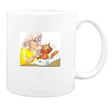Mug with body, individuals, individual, humans, woman, contract, person, senior, human, agreement, persons, cat, people