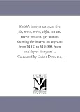 Smith's interest tables, at five, six, seven, seven, eight, ten and twelve per cent. per annum, showing the interest on any sum from $1.00 to $10,000, ... years ... Calculated by Duane Doty, esq.