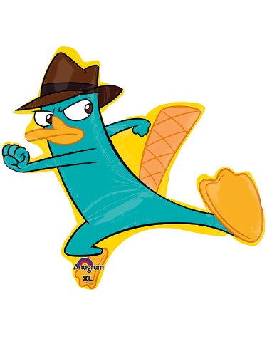 Phineas and Ferb Shaped Jumbo Foil Balloon Disney Birthday Party Supplies