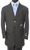 Elegant Black Pinstripe Kids Suit + Free Shipping (2789-31K)