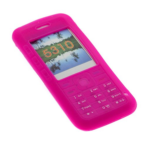 Hot Pink Durable Flexible Soft Silicone Skin Case for Nokia 5310 Xpressmusic Cell Phone