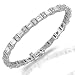 18 Kt White Gold Diamond Baguette Link Tennis Bracelet (4.0 cts tw)