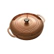 Enamel Coated Cast Iron 3-qt. Covered Casserole- Brown