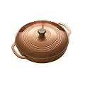 Lodge Enamel on Cast Iron 3 Quart Covered Casserole, Café