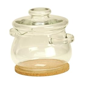 Simax Glass 2 qt. Madonna Crystal Cooking Pot with Cork Trivet