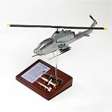 AH-1W Cobra USMC Desktop Model Helicopter/Museum Quality Collectible Handcrafted Military Aircraft Display Gift Toy