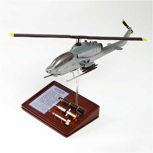 AH-1W Cobra USMC Desktop Model Helicopter/Museum Quality Collectible Handcrafted Military Aircraft Display Gift Toy