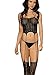 Sexy Black Lace See Through Hosiery Elastic Fishnet Bodystocking With Open Crotch Chemise Lingerie