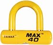 Trimax MAX40YL Motorcycle Disc U-Lock - Yellow with Yellow PVC Shackle