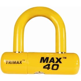 Trimax MAX40YL Motorcycle Disc U Lock Yellow with Yellow PVC Shackle Trimax MAX40YL Motorcycle Disc U-Lock - Yellow with Yellow PVC Shackle