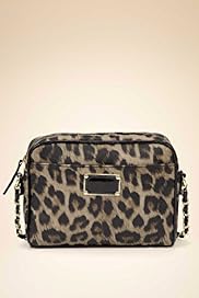 Leopard Print Front Metal Cross Body Bag