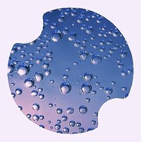 Set of Two Water Drops Occasion Carster Car Coasters style - D5008 by Thirstystone