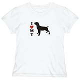 T-Shirt Woman White I Love My Cane Corso Silhouette Dog