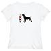 T-Shirt Woman White  I Love My Cane Corso Silhouette  Dog