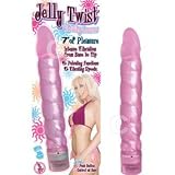 Nasstoys Pink Waterproof 5 Speed 7-inch Phthalate Free Twisted Shaft Jelly Vibrator