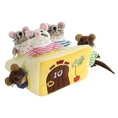 Set Fingerpuppe 5 M�use mit K�se Nagetier Handspielpuppe Kasperlfigur Kasperle Figur M�use Familie Haus Tier