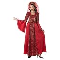 ALL NEW Young Women/Women Stunning Wine and Gold Maid Marion Costume Dress