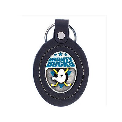 ANAHEIM DUCKS OFFICIAL LOGO LEATHER KEYCHAIN