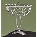 Star Menorah Antique Silver