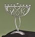 Star Menorah Antique Silver