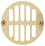 LDR 502 5200PB 2-Inch Shower Drain Grill with Screws, Polished Brass