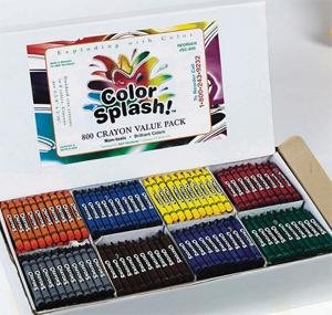 Childrens Toyshop  Toys : Color Splash ! Crayons - 8 Colors (800/Box)