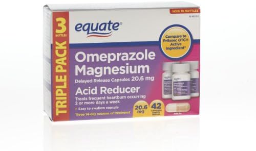 Medline Omeprazole, 20.6 mg (2 Packs of 42 Capsules)