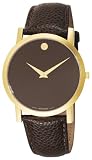 MOVADO Watch:Movado Men's 606304 Classic Museum Brown Leather Strap Brown Dial Watch
