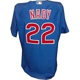 Xavier Nady #22 Chicago Cubs 2010 Opening Day Game Used Road Jersey (LH719514) (48)