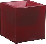 Emsa 506482 Luminado Pflanzw&uuml;rfel 40x40x40 cm, rot,