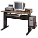 Computer Desk in Medium Oak Finish with Black Accents By Ameriwood Furniture