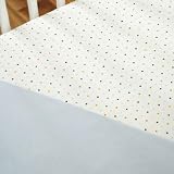 JJ Cole Fitted Crib Sheet - Blue Polka Dot