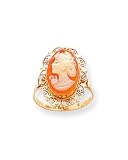 14k 10x14mm Shell Cameo Ring