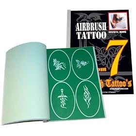 ABD TAT-SET7 AIRBRUSH TATTOO STENCILS SET 7 REUSEABLE TATTOO TEMPLATE SET