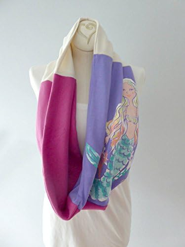 Handmade Mermaid Infinity Scarf Made From Up-cycled T Shirts.