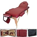 New Burgundy Tilt 3" Foam Portable Massage Table Salon Tattoo Spa