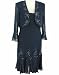 S L Fashions Dress, Beaded Bolero Jacket Navy 16