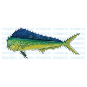 DOLPHIN -Fish Decal- window sticker mahi mahi fishing