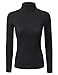 DRESSIS Women's Long Sleeve Turtle Neck Ribbed Thermal Sweater Top