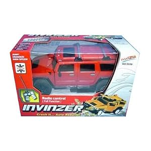 XSTUNT Invinzer Crash 'n Rebuild Radio Controlled 1/12 Scale Hummer Truck - Red
