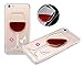 Fifine Liquid Case for Iphone 6/6s,case for Iphone 6/6s,hard Case for Iphone 6/6s, Fashion Creative 3d Design Flowing Liquid Red Wine Glass Red Lip High Heels Clear Back Hard Case Cover for Apple Iphone 6/6s with 4.7 Inch Screen (Red Wine Glass Lips)