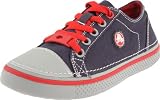 Crocs Hover Canvas Lace-Up Sneaker (Toddler/Little Kid/Big Kid),Navy/Light Grey,4 M US Big Kid/ 6 M US Women's