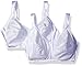 Just My Size Women's Gel Cushion Strap Soft Cup Plus Size Bra 2-Pack Bundle (1105) (A1105)