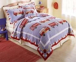 Classic Fire Truck Full / Queen Quilt Boys
