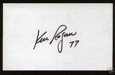 Ken Ragan signed autographed 3x5 index card NASCAR