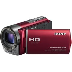 Sony HDR-CX130ER Full HD Camcorder (7,6 cm (3 Zoll) Display, bildstabilisiert, Exmor R Sensor) rot