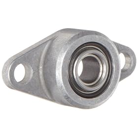 Spyraflo HF2-375-LT Self-Aligning, High Performance Teflon-Bronze Bearing With Aluminum 2-Bolt Hole, 3/8" Inner-Diameter Housing-Flange