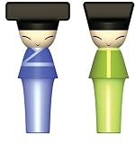 A Di Alessi King & Queen Chin Bottle Stops