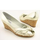 STEVE MADDEN Lolie Platforms Wedges Gold Womens