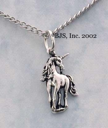 Sterling Silver Unicorn Charm Necklace